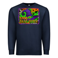 Navy Witch's Hat 100 That Witch Premium Sweatshirt - Jasminsmagicworld