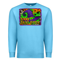 Ocean Blue Witch's Hat 100 That Witch Premium Sweatshirt - Jasminsmagicworld