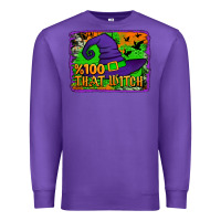 Purple Witch's Hat 100 That Witch Premium Sweatshirt - Jasminsmagicworld