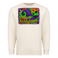 Sandshell Witch's Hat 100 That Witch Premium Sweatshirt - Jasminsmagicworld