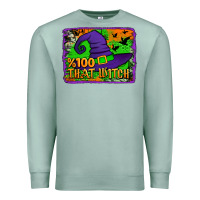 Seafoam Witch's Hat 100 That Witch Premium Sweatshirt - Jasminsmagicworld