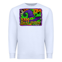 White Witch's Hat 100 That Witch Premium Sweatshirt - Jasminsmagicworld