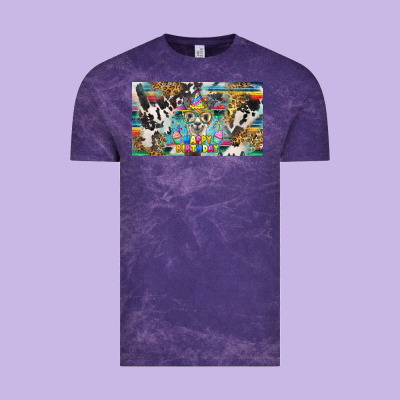 Happy Birthday Alpaca Blue Cup Vintage Tee Designed By Barkaloodesign