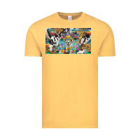 Vintage Mustard happy birthday alpaca blue cup Vintage Tee - BarkalooDesign