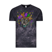 Cloud Black mardi gras french bulldog Vintage Tee - RanaPortraitStore