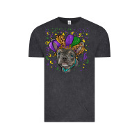 Vintage Black mardi gras french bulldog Vintage Tee - RanaPortraitStore