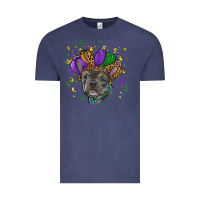 Vintage Denim mardi gras french bulldog Vintage Tee - RanaPortraitStore