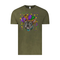 Vintage Olive mardi gras french bulldog Vintage Tee - RanaPortraitStore
