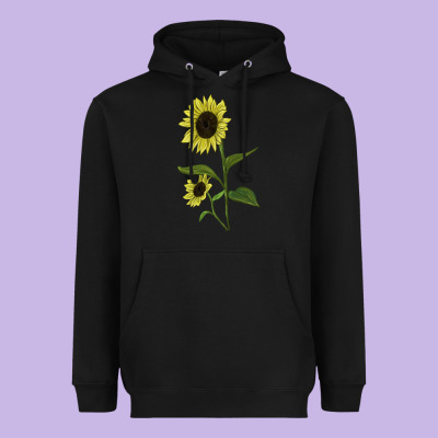 Buttercream Sunflower Heavyweight Hoodie Designed By Lillyallendesigns