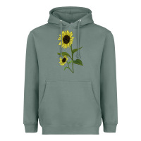 Sage Buttercream Sunflower Heavyweight Hoodie - LillyAllenDesigns