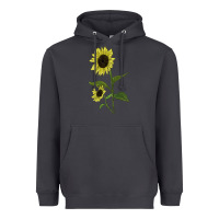 Smoke Buttercream Sunflower Heavyweight Hoodie - LillyAllenDesigns