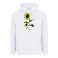 White Buttercream Sunflower Heavyweight Hoodie - LillyAllenDesigns