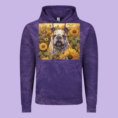 Bulldog Vintage Hoodie Designed By Unal Design
