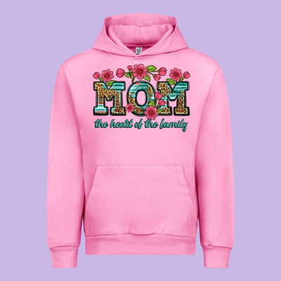 Mom The Heart Of The Family Urban Hoodie Designed By Artiststas