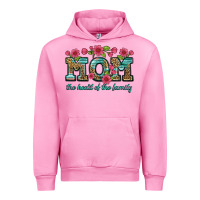 Fuchsia Pink mom the heart of the family Urban Hoodie - Artiststas