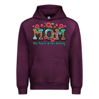 Mauve Wine mom the heart of the family Urban Hoodie - Artiststas