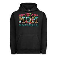 Pigment Black mom the heart of the family Urban Hoodie - Artiststas