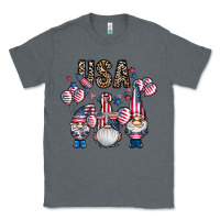 Charcoal Heather usa america gnome Classic Tee - CowhideDigitalArt