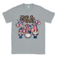 Heather Grey usa america gnome Classic Tee - CowhideDigitalArt