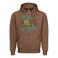 Chestnut all my hope is in jesus Zipper Hoodie - JahusDesignShop