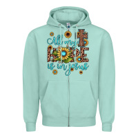 Seafoam all my hope is in jesus Zipper Hoodie - JahusDesignShop