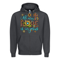 Smoke all my hope is in jesus Zipper Hoodie - JahusDesignShop