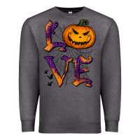 Charcoal Heather Love Halloween Premium Sweatshirt - Jasminsmagicworld