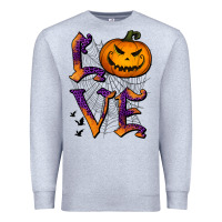 Heather Grey Love Halloween Premium Sweatshirt - Jasminsmagicworld