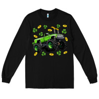 Black Monster truck st patricks day Long Sleeve Tee - Neo Western