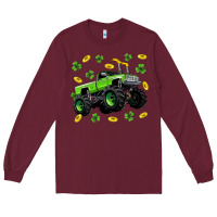 Burgundy Monster truck st patricks day Long Sleeve Tee - Neo Western