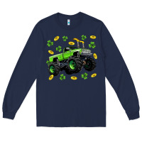 Navy Monster truck st patricks day Long Sleeve Tee - Neo Western