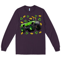Plum Monster truck st patricks day Long Sleeve Tee - Neo Western