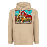 Mushroom western truck farm animals mousepad Heavyweight Hoodie - BarkalooDesign