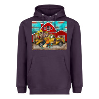 Plum western truck farm animals mousepad Heavyweight Hoodie - BarkalooDesign