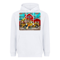 White western truck farm animals mousepad Heavyweight Hoodie - BarkalooDesign