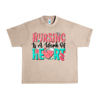 French Oak nursing is a work of heart Urban Heavy Tee - texasbilliewilder