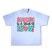 Grape Ice nursing is a work of heart Urban Heavy Tee - texasbilliewilder