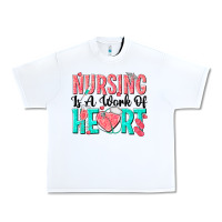White nursing is a work of heart Urban Heavy Tee - texasbilliewilder