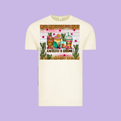 Cafecito Y Chisme Coffee Cups Vintage Tee Designed By Zillion Design Studio