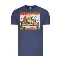Vintage Denim Cafecito y chisme coffee cups Vintage Tee - Zillion Design Studio