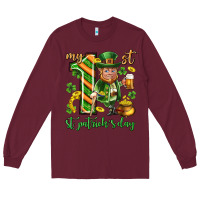 Burgundy My 1 st st. patricks day Long Sleeve Tee - Neo Western