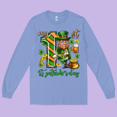 My 1 St St. Patricks Day Long Sleeve Tee Designed By Neo Western