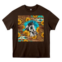 Chocolate Brown western paint horse Heavy Core Tee - LillyAllenDesigns
