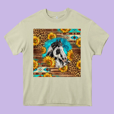 Western Paint Horse Heavy Core Tee Designed By Lillyallendesigns