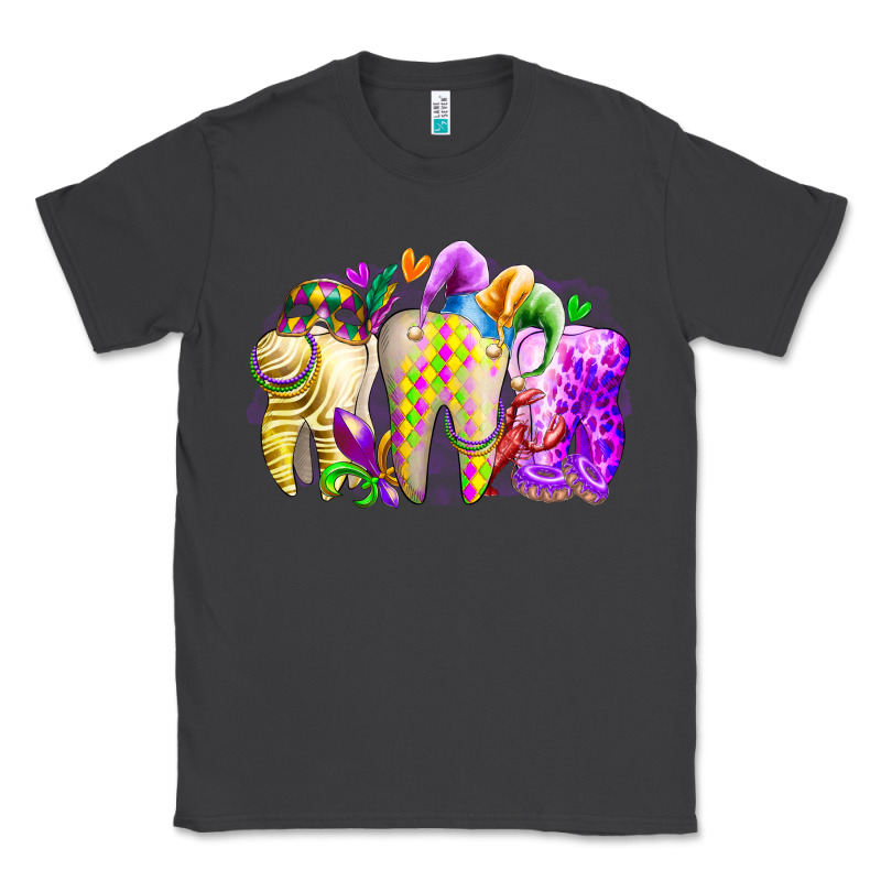 Mardi Gras Tooth Classic Tee by RacoonDesign | Teevron
