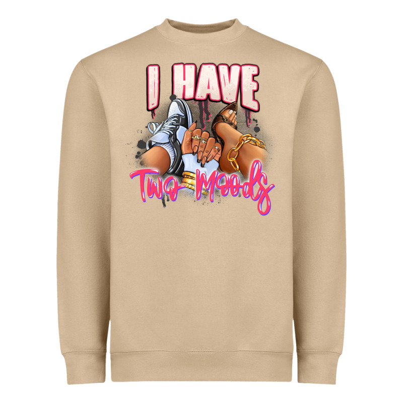 I Have Two Moods Sneaker And Heels Heavyweight Sweatshirt by RanaPortraitStore | Teevron