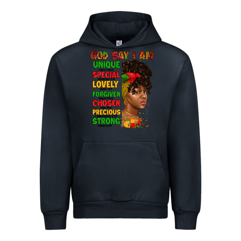 God Say I Am Juneteenth Afro Girl Urban Hoodie by Artiststas | Teevron