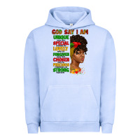 Pigment Grape Ice god say i am juneteenth afro girl Urban Hoodie - Artiststas