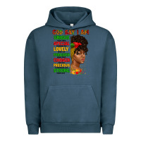 Pigment Midnight Navy god say i am juneteenth afro girl Urban Hoodie - Artiststas