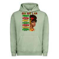 Pigment Oil Green god say i am juneteenth afro girl Urban Hoodie - Artiststas